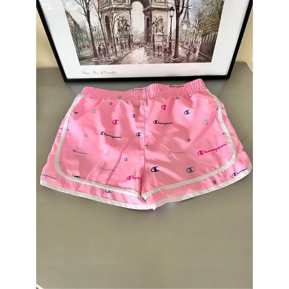 Champion Pink Candy 'Champion' Script Varsity Shorts‎
